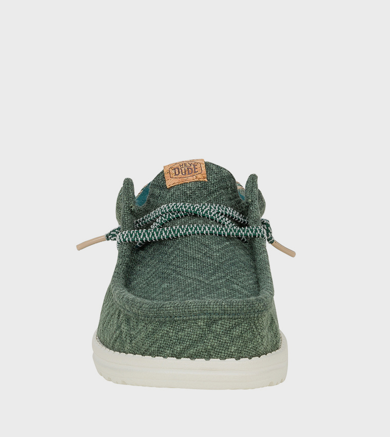 WALLY Patterned Jute Slip-On Shoes