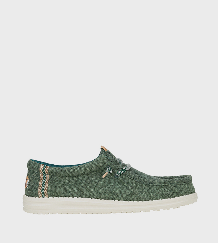 WALLY Patterned Jute Slip-On Shoes