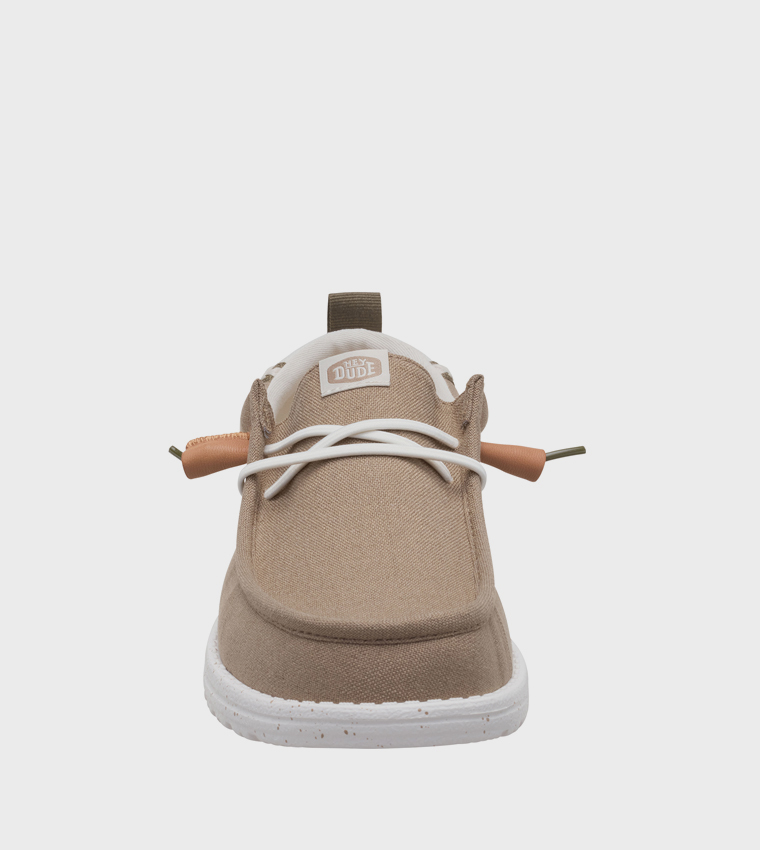 WALLY Craft Linen Slip-On Shoes