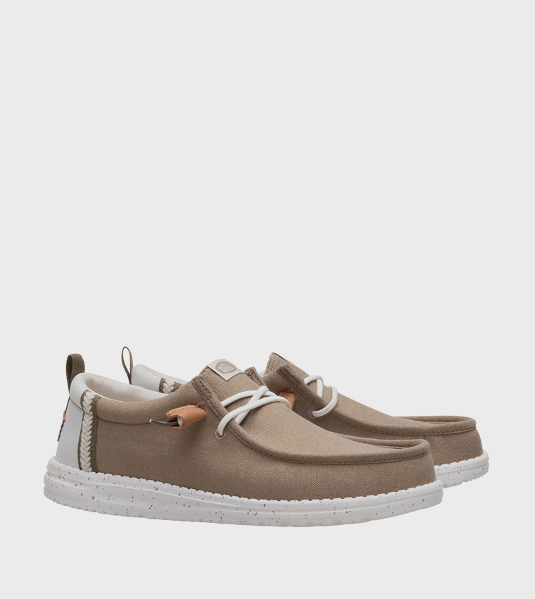 WALLY Craft Linen Slip-On Shoes