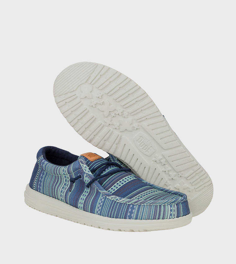 WALLY Surf Patterned Slip-On Shoes