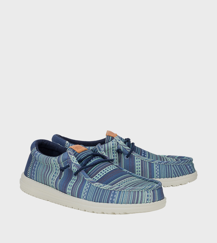 WALLY Surf Patterned Slip-On Shoes