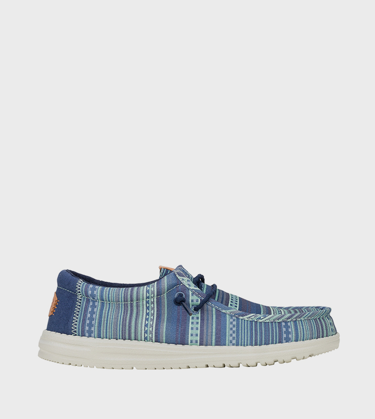 WALLY Surf Patterned Slip-On Shoes
