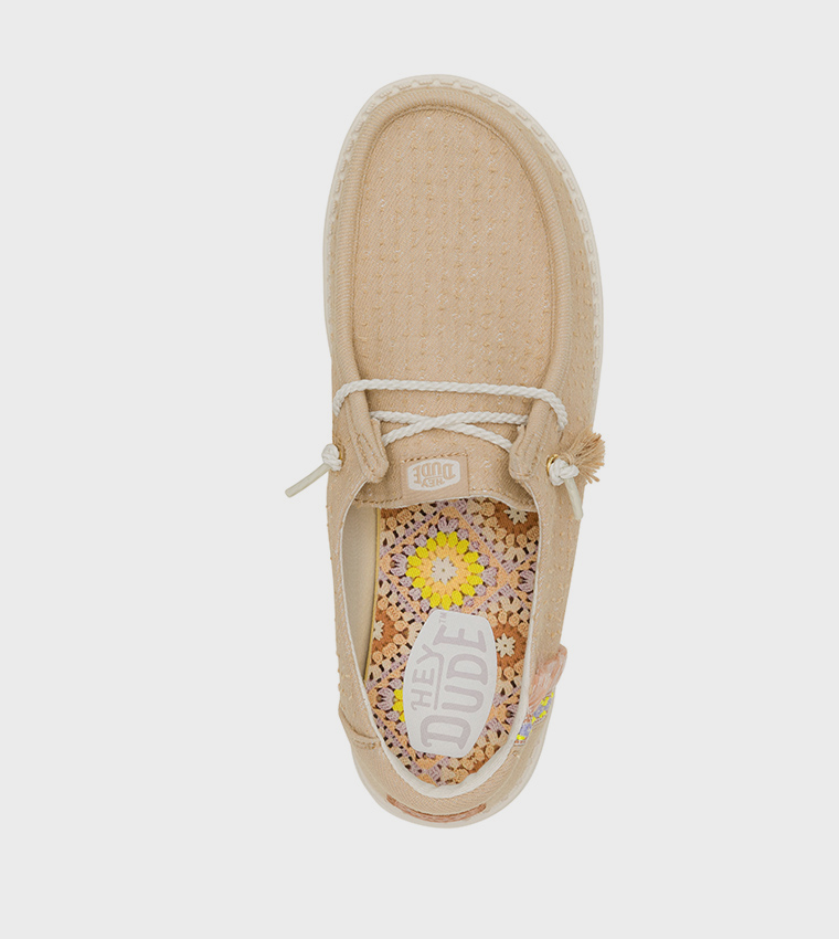 WENDY Textured Canvas Slip-On Shoes