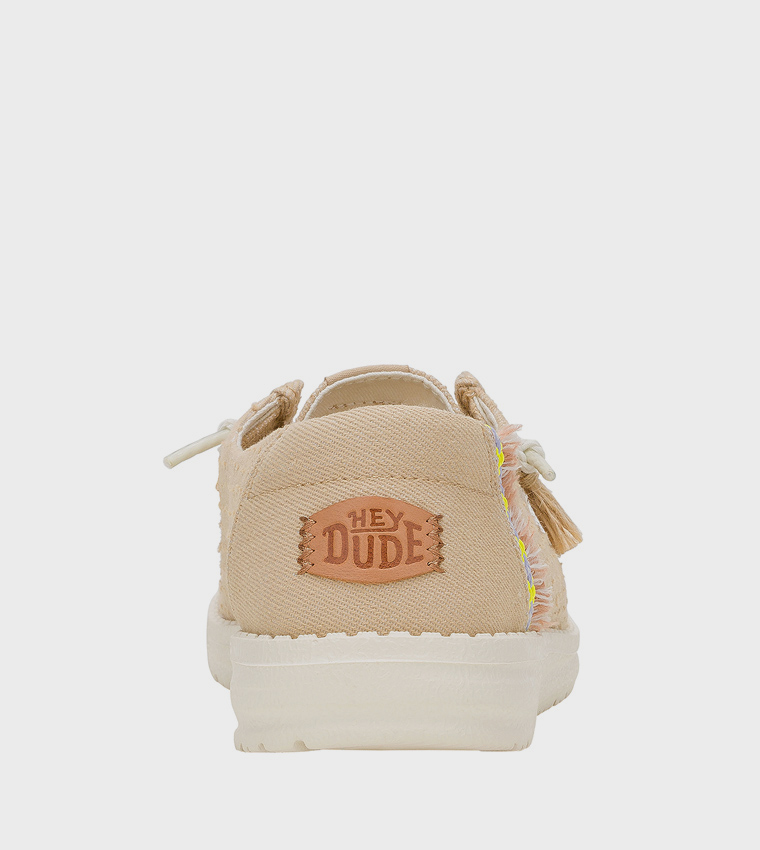 WENDY Textured Canvas Slip-On Shoes