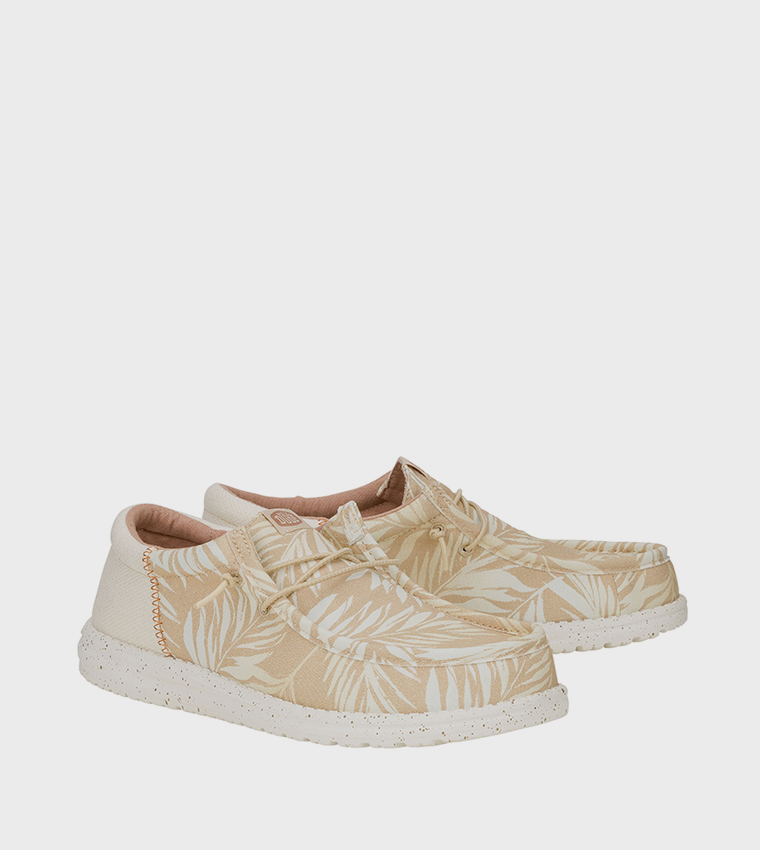 WALLY Funk Palm Printed Slip-On Shoes