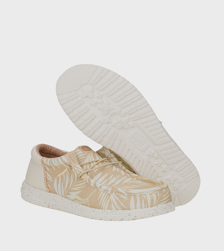 WALLY Funk Palm Printed Slip-On Shoes