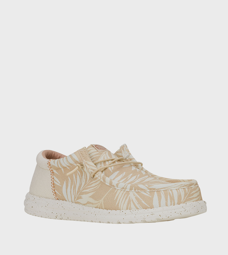 WALLY Funk Palm Printed Slip-On Shoes