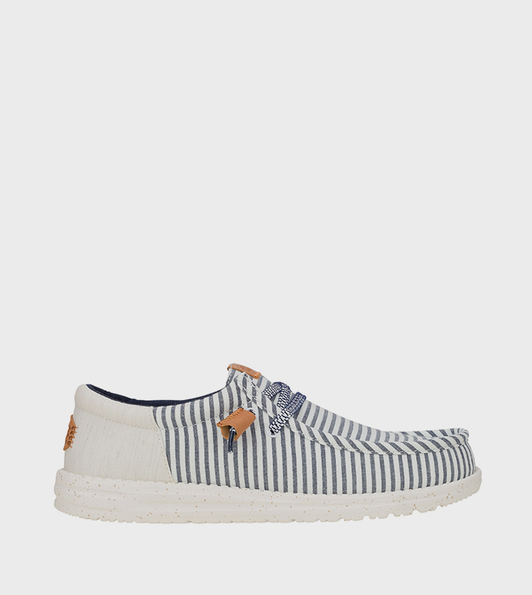 WALLY Funk Seersucker Slip-On Shoes
