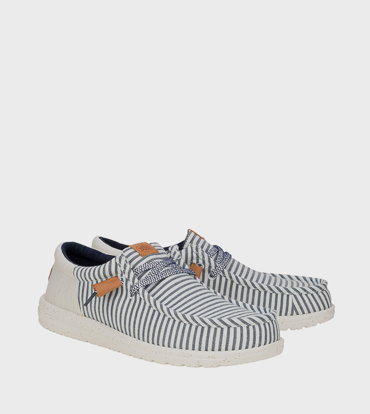 WALLY Funk Seersucker Slip-On Shoes