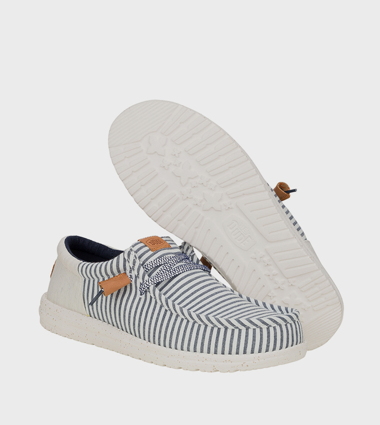 WALLY Funk Seersucker Slip-On Shoes