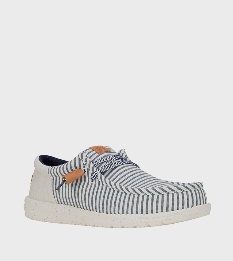 WALLY Funk Seersucker Slip-On Shoes
