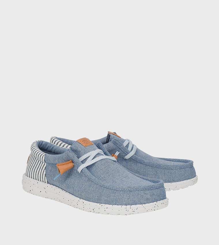 WALLY Funk Seersucker Slip-On Shoes