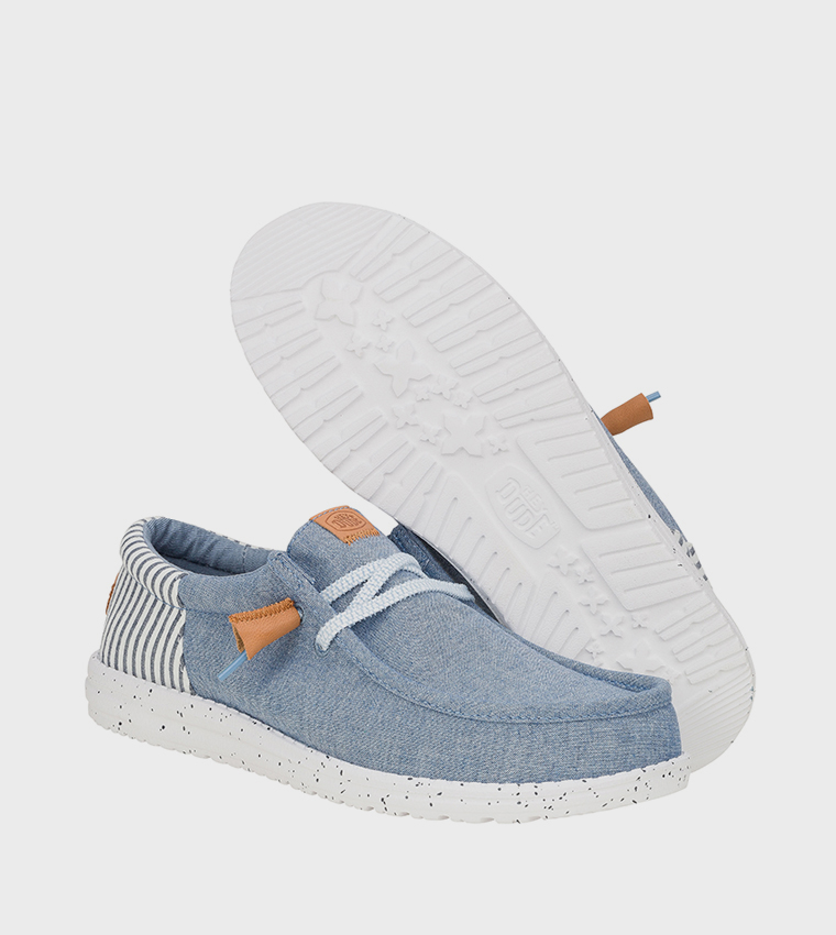 WALLY Funk Seersucker Slip-On Shoes