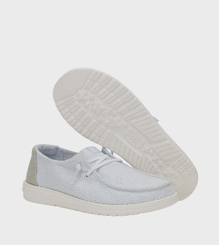 WENDY Eyelet Lace Slip-On Shoes