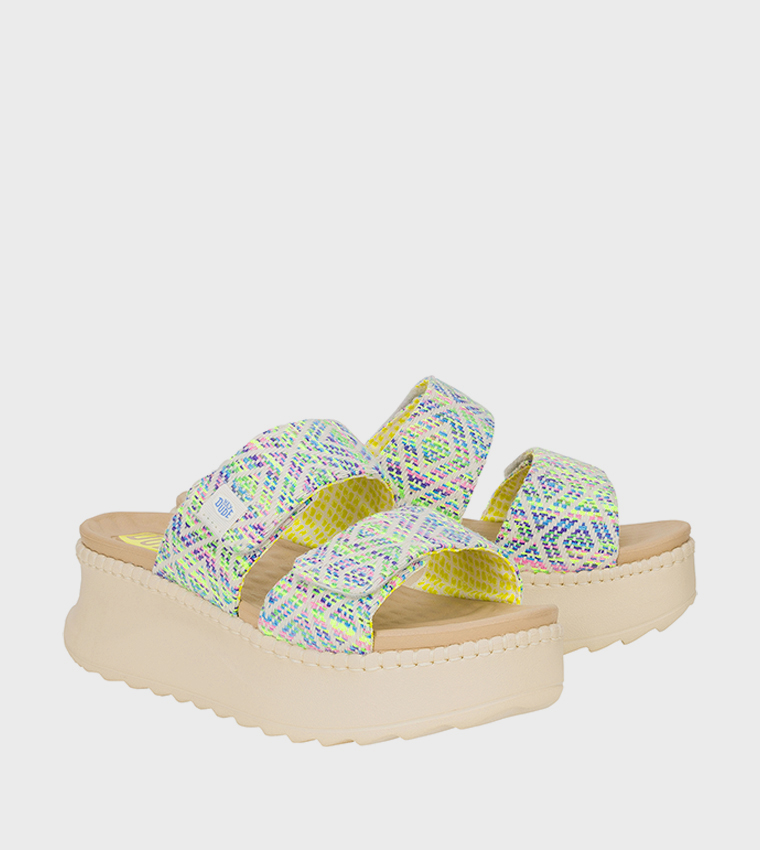 DELRAY Patterned Strap Platform Sandals