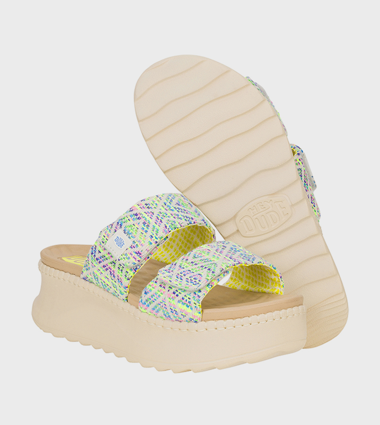 DELRAY Patterned Strap Platform Sandals