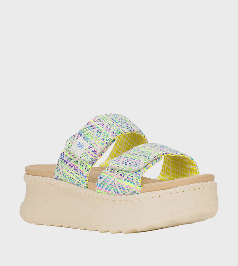 DELRAY Patterned Strap Platform Sandals