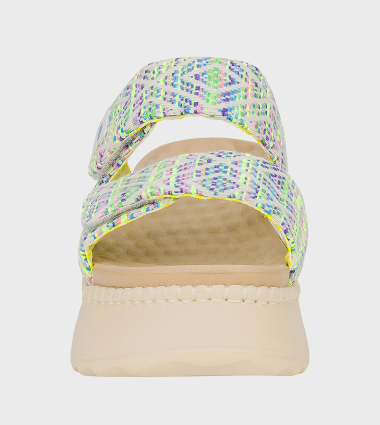 DELRAY Patterned Strap Platform Sandals
