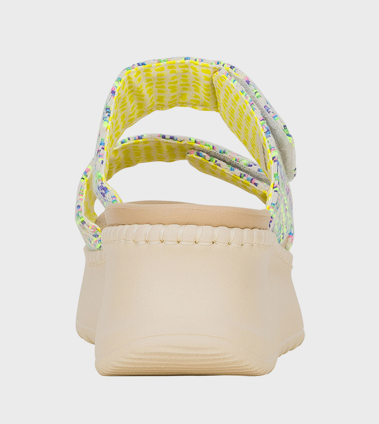 DELRAY Patterned Strap Platform Sandals