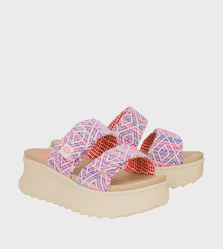 DELRAY Patterned Strap Platform Sandals