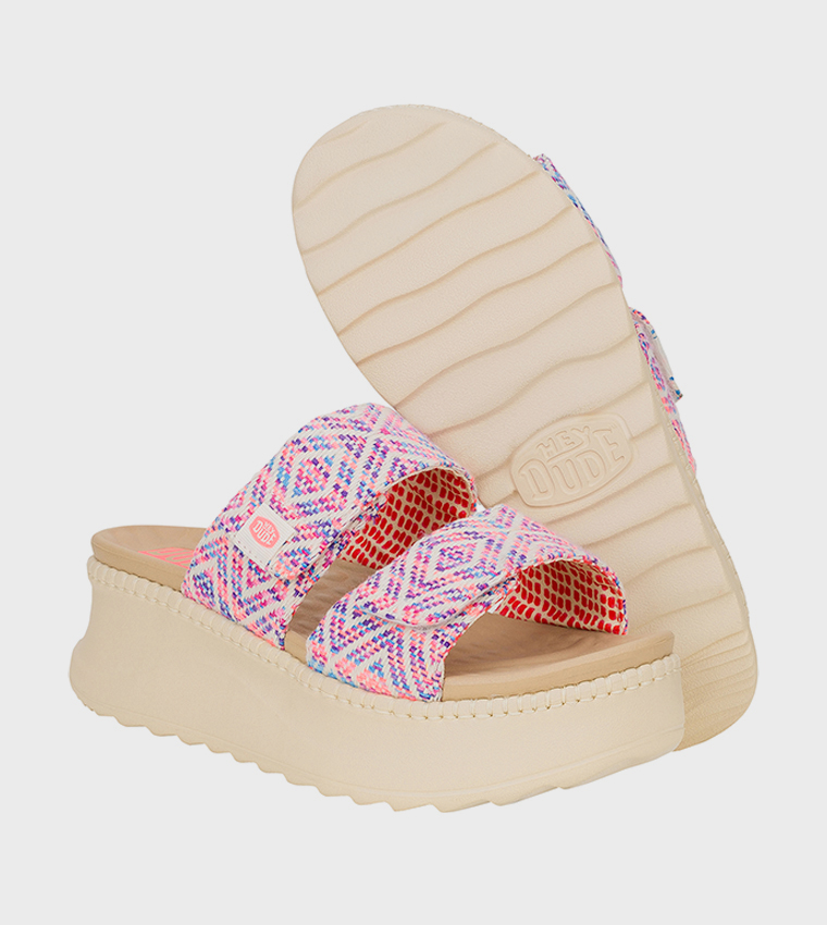 DELRAY Patterned Strap Platform Sandals