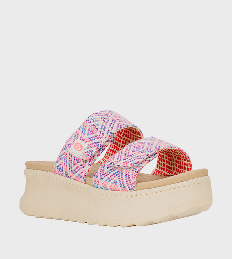 DELRAY Patterned Strap Platform Sandals