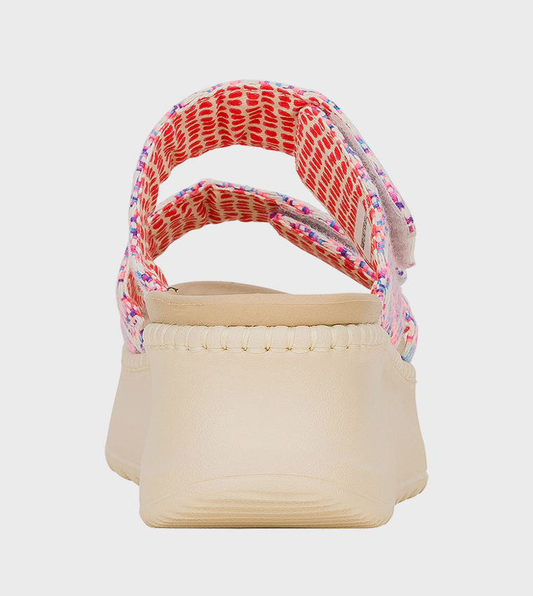 DELRAY Patterned Strap Platform Sandals