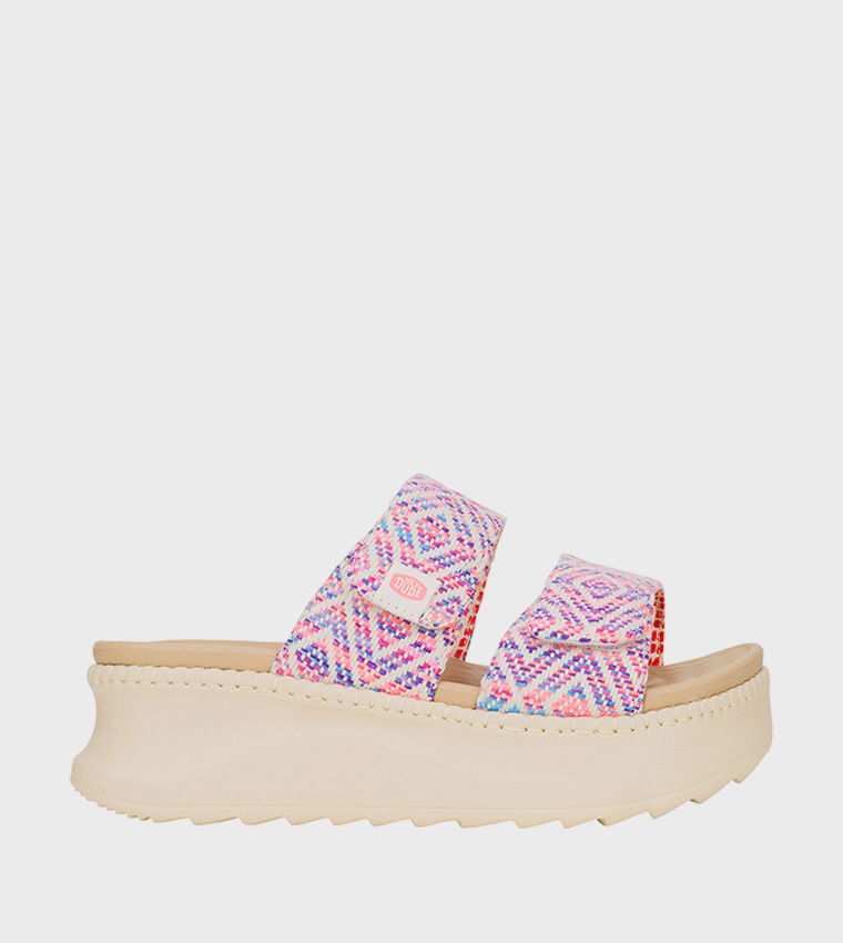 DELRAY Patterned Strap Platform Sandals