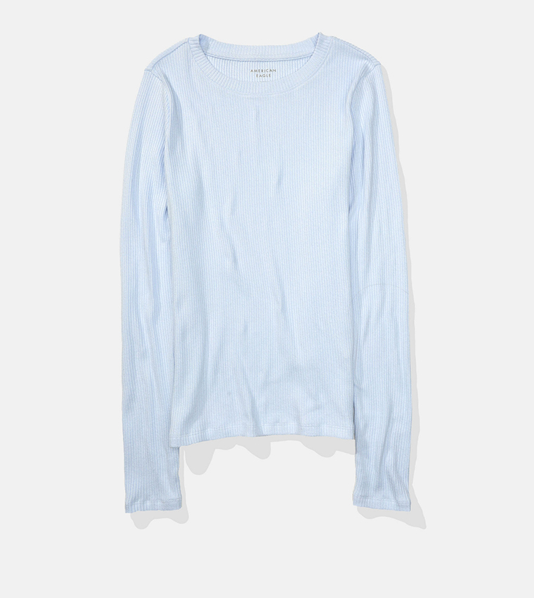 Ribbed Long Sleeves Top