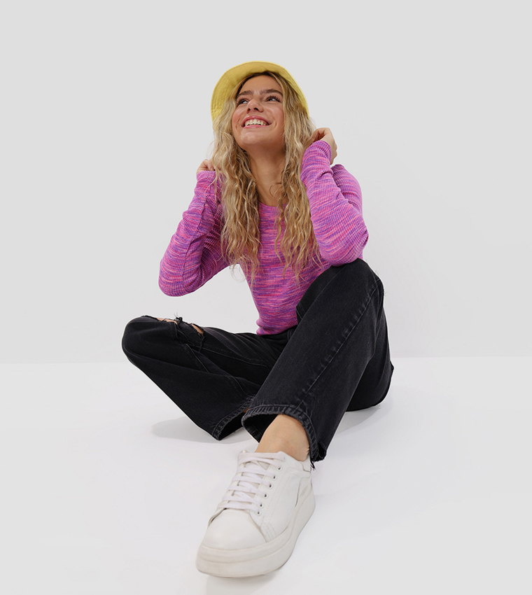 Knitted Long Sleeves Top