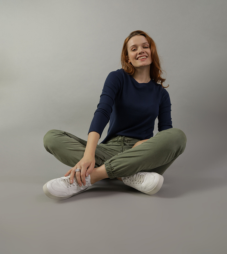 Ribbed Long Sleeves Top