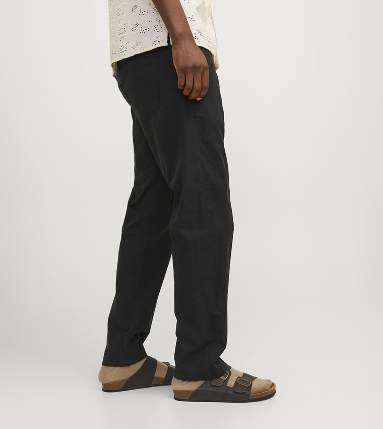 Solid Drawstring Waist Pants