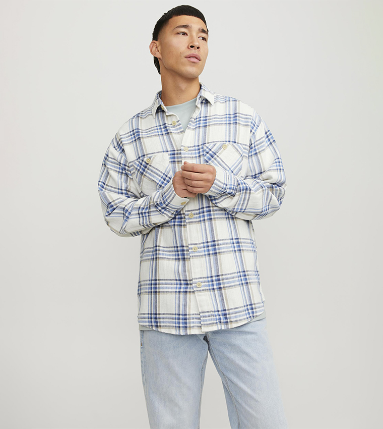 Plaid Long Sleeves Overshirt