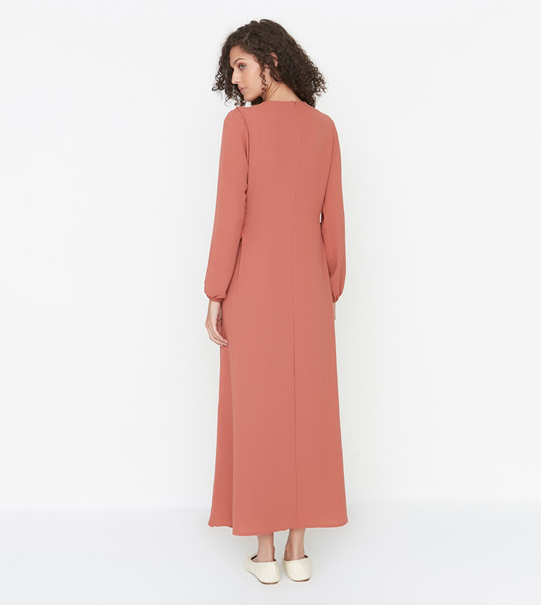 فستان محجبات طويل كاجوال سادة