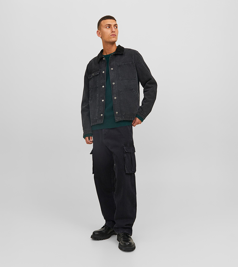 SBD 312 Faded Relaxed Fit Cargo Jeans