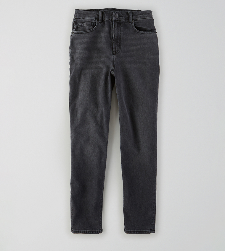 Washed Mom Fit Jeans
