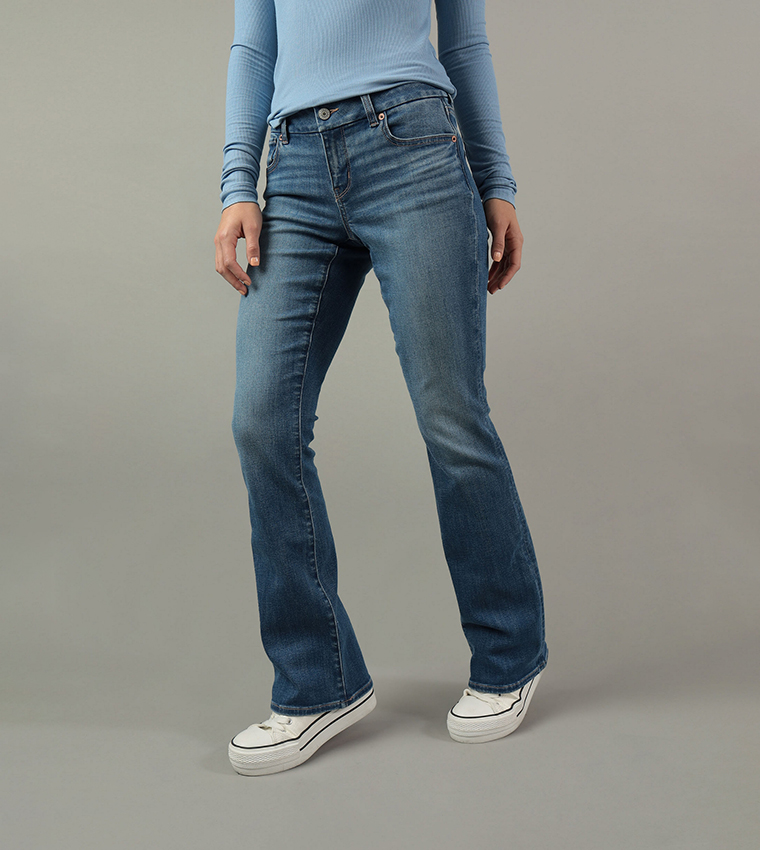 Buy American Eagle Low Rise Bootcut Jeans In Blue 6thStreet UAE