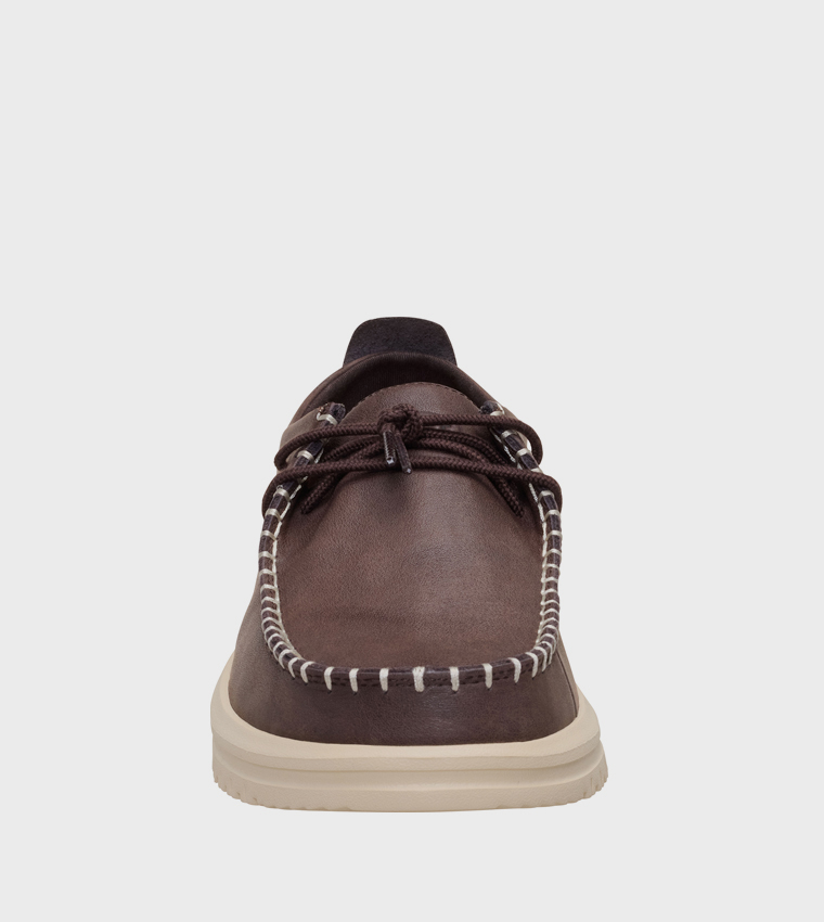 WALLY NXT Moc Leather Slip-On Shoes