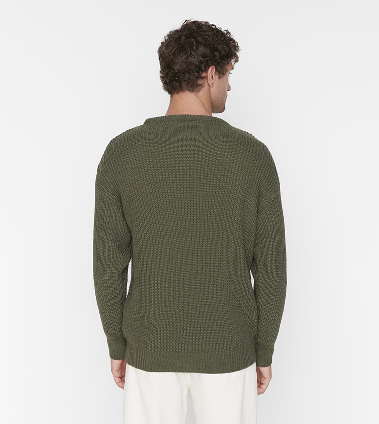Oversized khaki outlet jumper