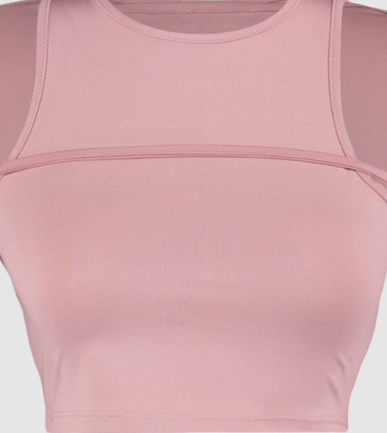 توب قصير منسوج 