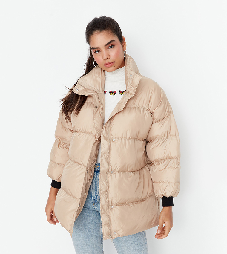 Oversized outlet beige jacket