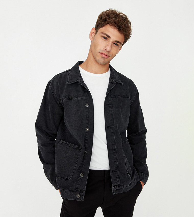Denim jacket shop grey