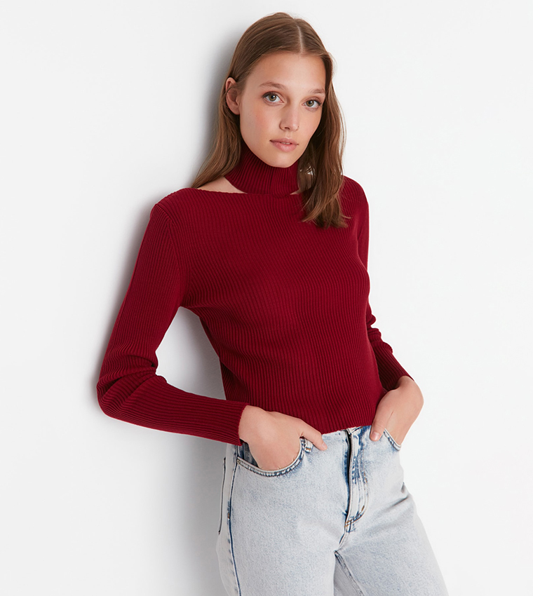 Choker sweater top on sale