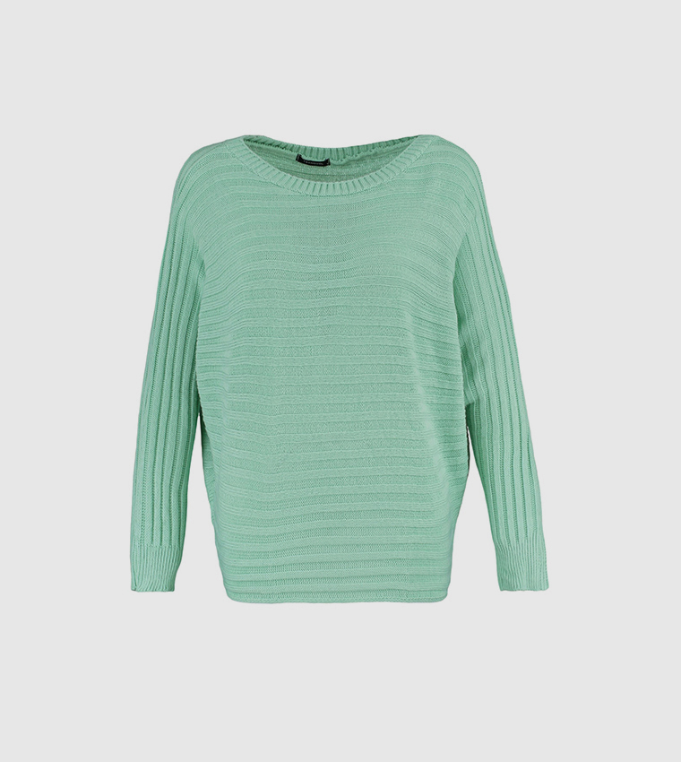 Mint green outlet knit sweater