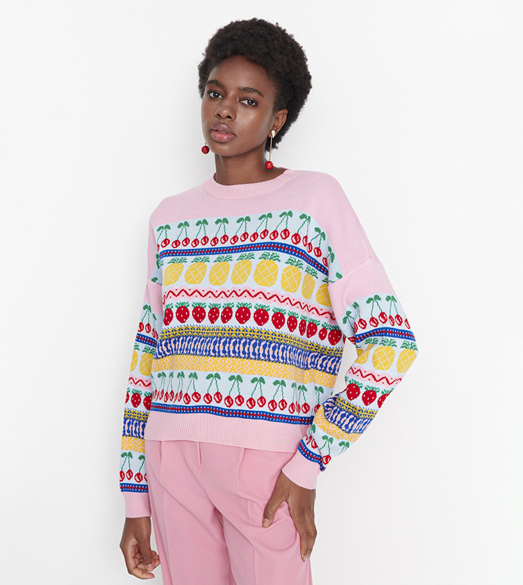 Patterned 2024 sweaters womens