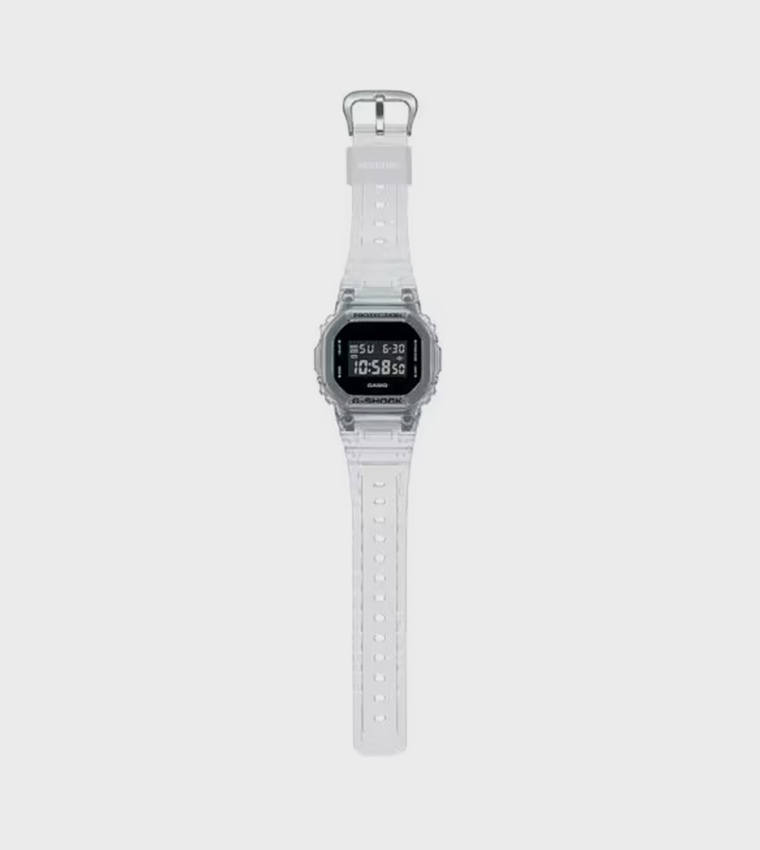 Square Dial Resin Strap Digital Watch