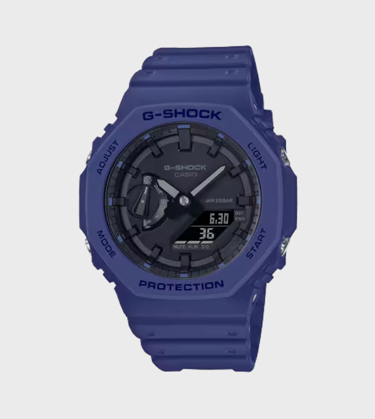 Grey Dial Resin Strap Hybrid Watch