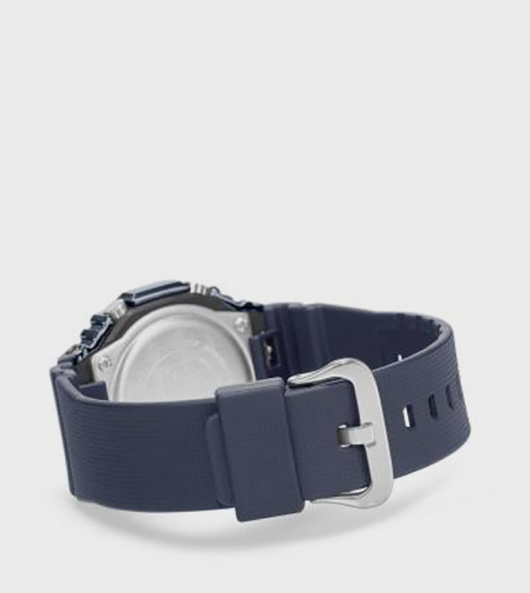 Navy Dial Resin Strap Hybrid Watch