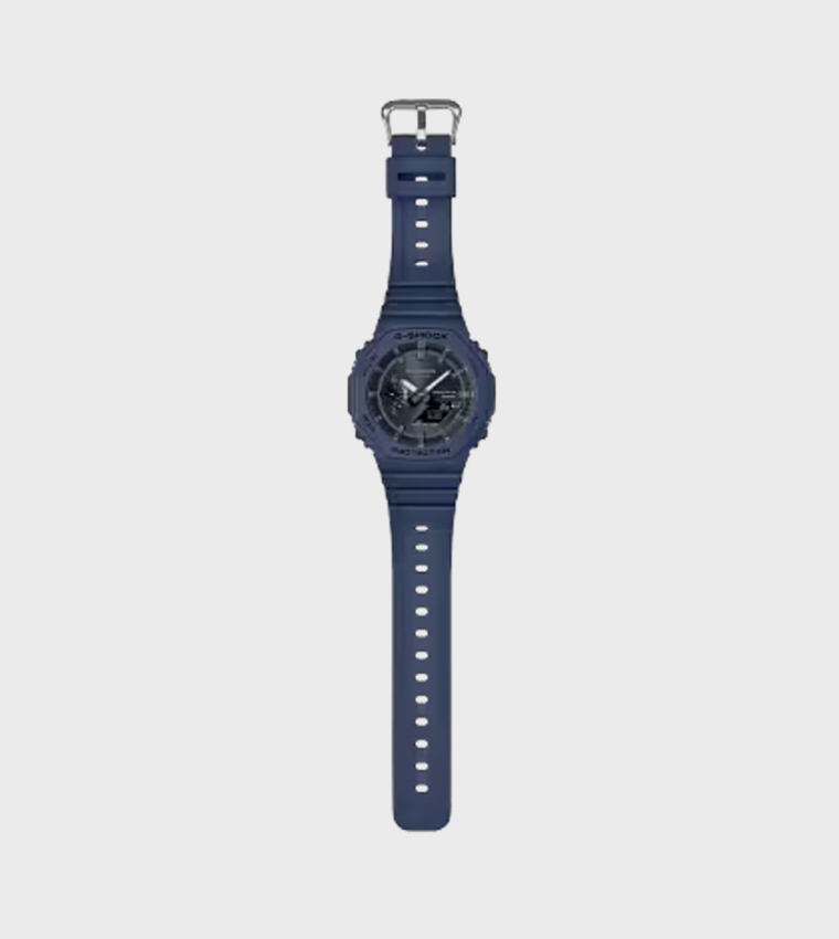 Grey Dial Resin Strap Hybrid Watch